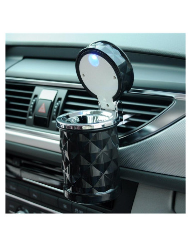 Cenicero de Auto Vurtne con Luz LED Azul Ignífugo