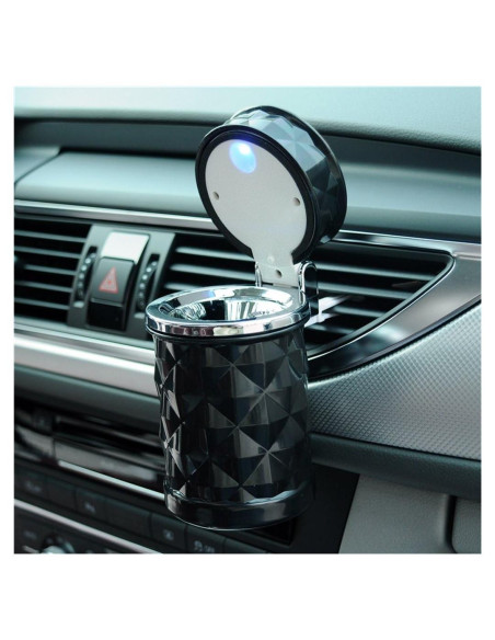 Cenicero de Auto Vurtne con Luz LED Azul Ignífugo