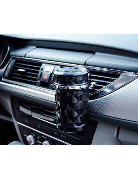 Cenicero de Auto Vurtne con Luz LED Azul Ignífugo