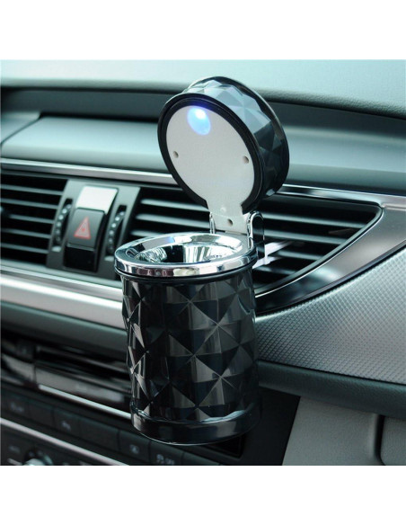 Cenicero de Auto Vurtne con Luz LED Azul Ignífugo