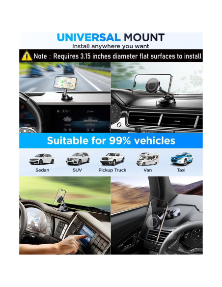 Soporte para Coche MagSafe TopHot F108-BS 360 Ajustable