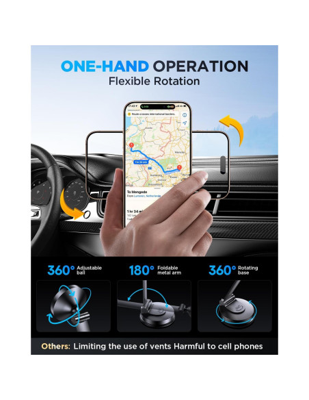 Soporte para Coche MagSafe TopHot F108-BS 360 Ajustable