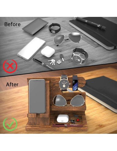 Organizador de Madera Iswabard para Escritorio 25,4x15 cm