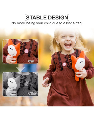 Soporte Oculto para AirTag de Apple - 4 Paquetes Silicona Niños