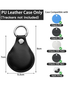 Funda Protectora Negra CaSZLUTION para Airtag y Chipolo 2