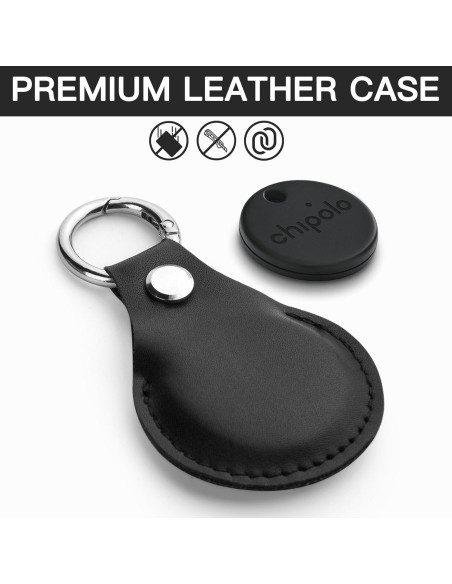 Funda Protectora Negra CaSZLUTION para Airtag y Chipolo