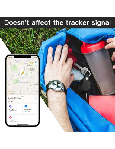 Funda Protectora Negra CaSZLUTION para Airtag y Chipolo