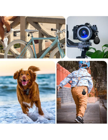 Funda Protectora Negra CaSZLUTION para Airtag y Chipolo