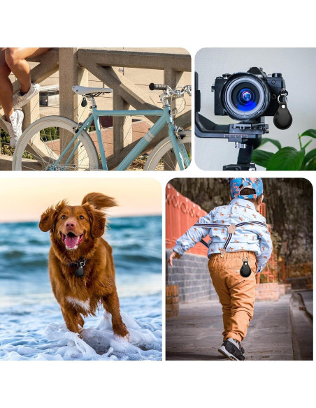 Funda Protectora Negra CaSZLUTION para Airtag y Chipolo