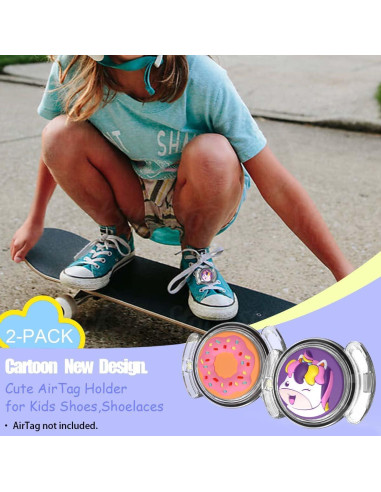 2 Fundas Impermeables para AirTag BIQIRE Unicornio y Donas
