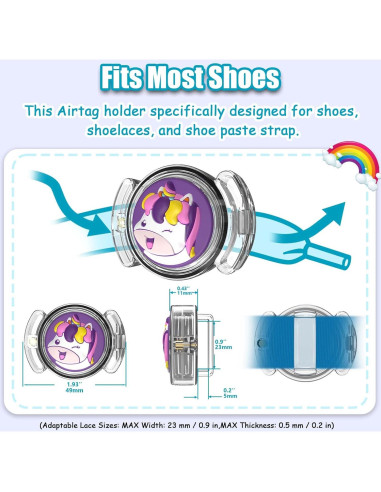 2 Fundas Impermeables para AirTag BIQIRE Unicornio y Donas