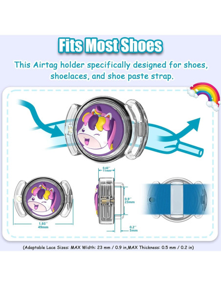 2 Fundas Impermeables para AirTag BIQIRE Unicornio y Donas