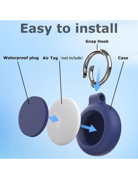 Paquete de 4 Fundas Impermeables Eallo para A Tag - Protección Total