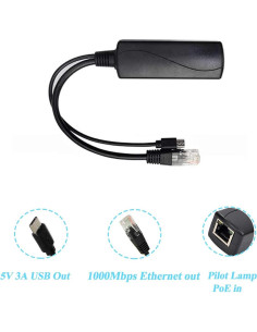 Divisor PoE Micro USB REVOTECH 5V 3A para Raspberry Pi 4 2