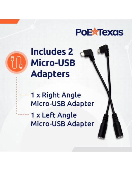 Divisor PoE 802.3af PoE Texas 5V 10W con MicroUSB