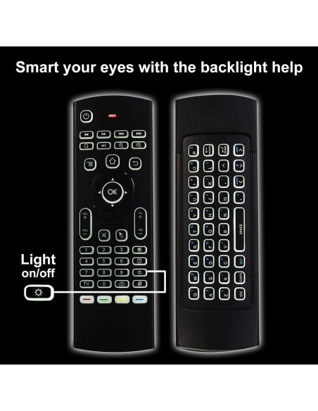 Control Remoto Air Mouse MX3 Pro Rock&Rown Inalámbrico