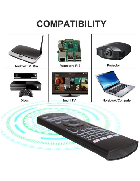 Control Remoto Air Mouse MX3 Pro Rock&Rown Inalámbrico