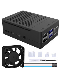 Caja GeeekPi para Raspberry Pi 4 con Ventilador y Disipadores