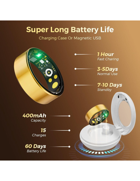 Anillo Inteligente Fervidus para Salud y Fitness, Talla 10 Anillo Inteligente Fervidus para Salud y Fitness, Talla 10