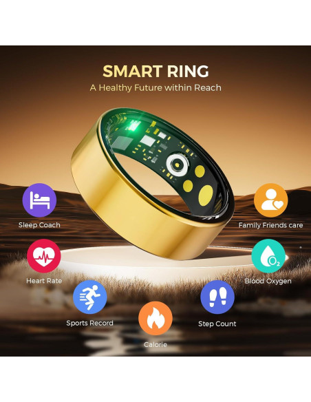 Anillo Inteligente Fervidus para Salud y Fitness, Talla 10 Anillo Inteligente Fervidus para Salud y Fitness, Talla 10