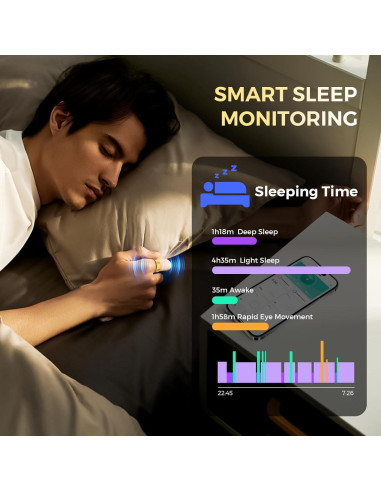 Anillo Inteligente Fervidus para Salud y Fitness, Talla 10