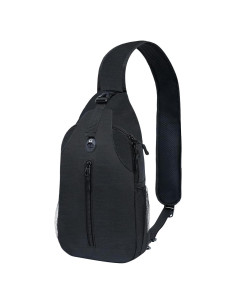 Mochila Bandolera Unisex Angel Wish Negra 18x9x38 cm