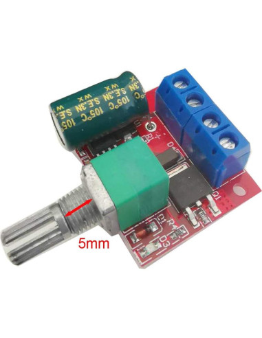 Controlador de Velocidad de Motor DC Mini Gebildet E297 5V-35V 5A