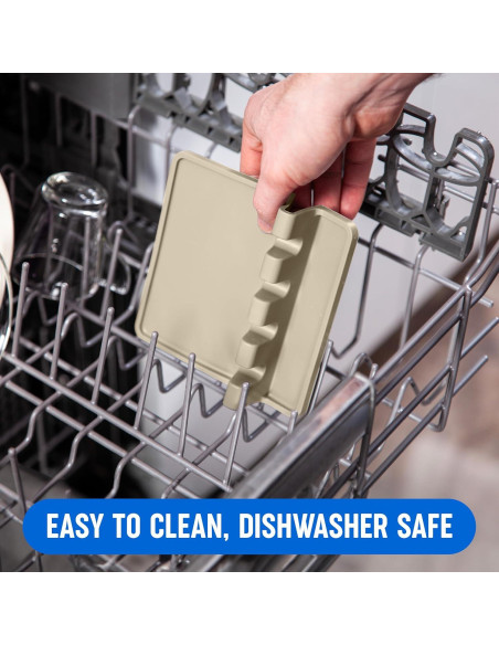 Soporte de Cuchara de Silicona Cooler Kitchen - 2 Paquetes Beige