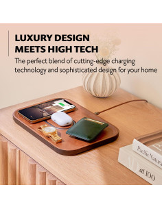 Cargador Inalámbrico Courant MAG:3 - Cuero Italiano Negro 2