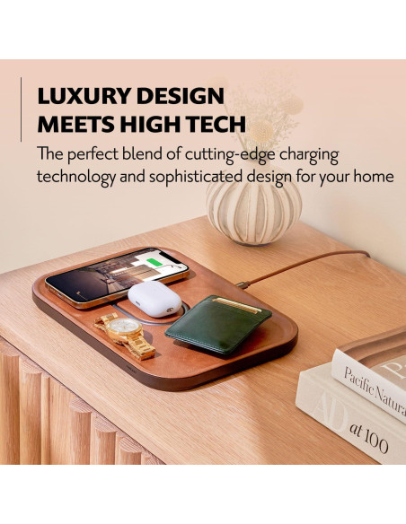 Cargador Inalámbrico Courant MAG:3 - Cuero Italiano Negro