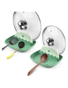 Reposap Cucharas y Tapas WINKIO - 2 Piezas Verde Resistente al Calor