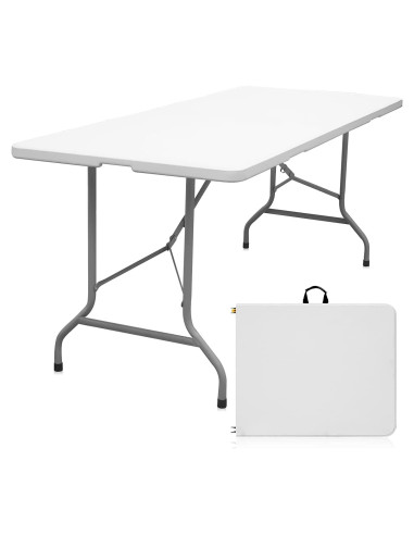 Mesa Plegable 1.83m Byliable Blanca para Interior y Exterior