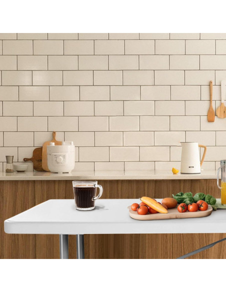 Mesa Plegable 1.83m Byliable Blanca para Interior y Exterior