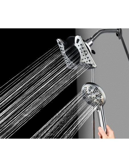 Cabezal de Ducha INAVAMZ 2 en 1 Alta Presión 10 Modos 7.5"
