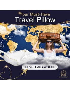 Almohada de Memoria de Viaje Royal Therapy 45x30 cm Ergonomica 2