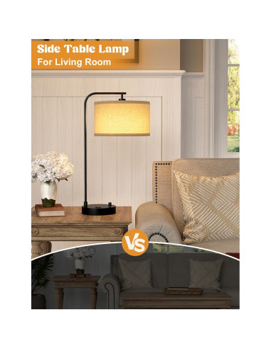 Lámpara de Mesa Regulable Innqoo con USB y Toma de Corriente