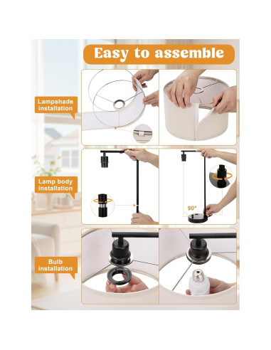 Lámpara de Mesa Regulable Innqoo con USB y Toma de Corriente