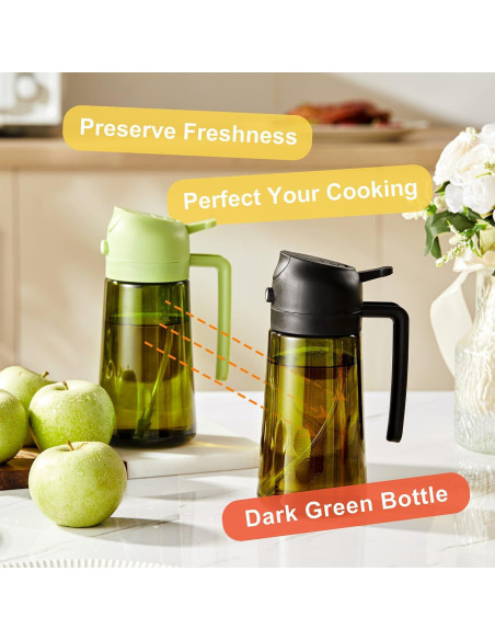 Dispensador de Aceite de Oliva CXINYI 470ml 2 en 1 con Etiquetas