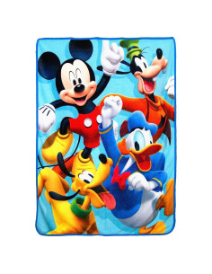 Manta Micro Raschel Disney Mickey Mouse 117x152 cm Multicolor