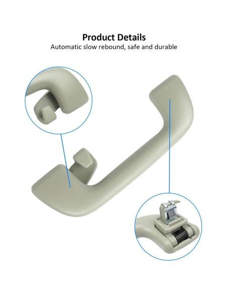 Mango de Tirón Interior YIGUCS para Techo Toyota Gris Beige