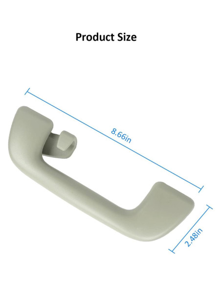 Mango de Tirón Interior YIGUCS para Techo Toyota Gris Beige