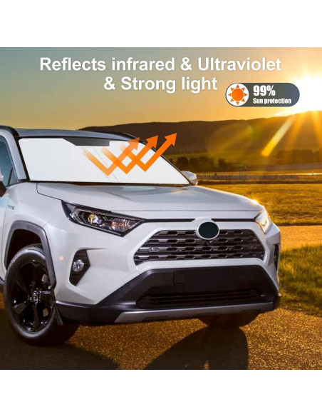 Protector Solar Frontal Plegable JDMCAR para Toyota RAV4 2019-2025