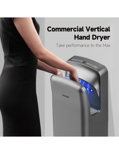 Secador de manos vertical AIKE AK2005H con filtro HEPA 1850W