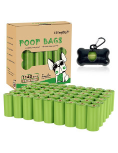 Bolsas de Excremento de Perro Lifegogo 1140 Piezas Verde