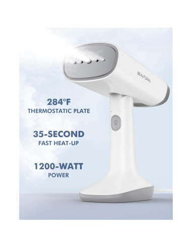 Vaporera de Viaje BEAUTURAL 1200W Doble Voltaje 140ml