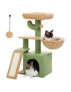 Árbol de Gato PETEPELA Cactus 81 cm con Rascador y Hamaca