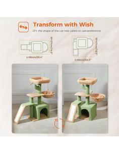 Árbol de Gato PETEPELA Cactus 81 cm con Rascador y Hamaca 2