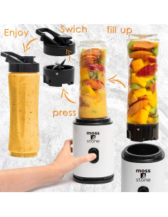 Licuadora Personal Moss & Stone 250W con Botella 20 oz 2