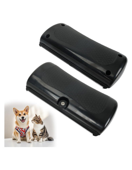 Cepillo Deshedding Rhykin para Mascotas - 2 Piezas, Negro