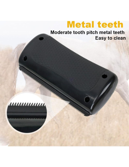 Cepillo Deshedding Rhykin para Mascotas - 2 Piezas, Negro